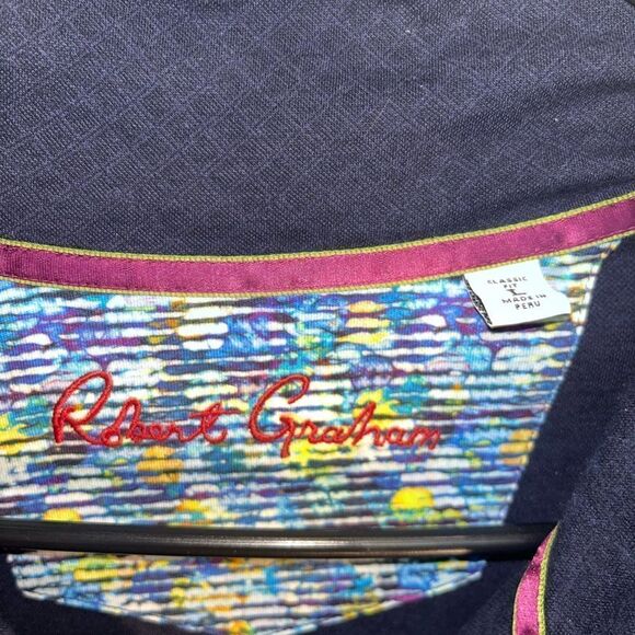 Robert Graham Navy Long Sleeve Shirt - Picture 3 of 5